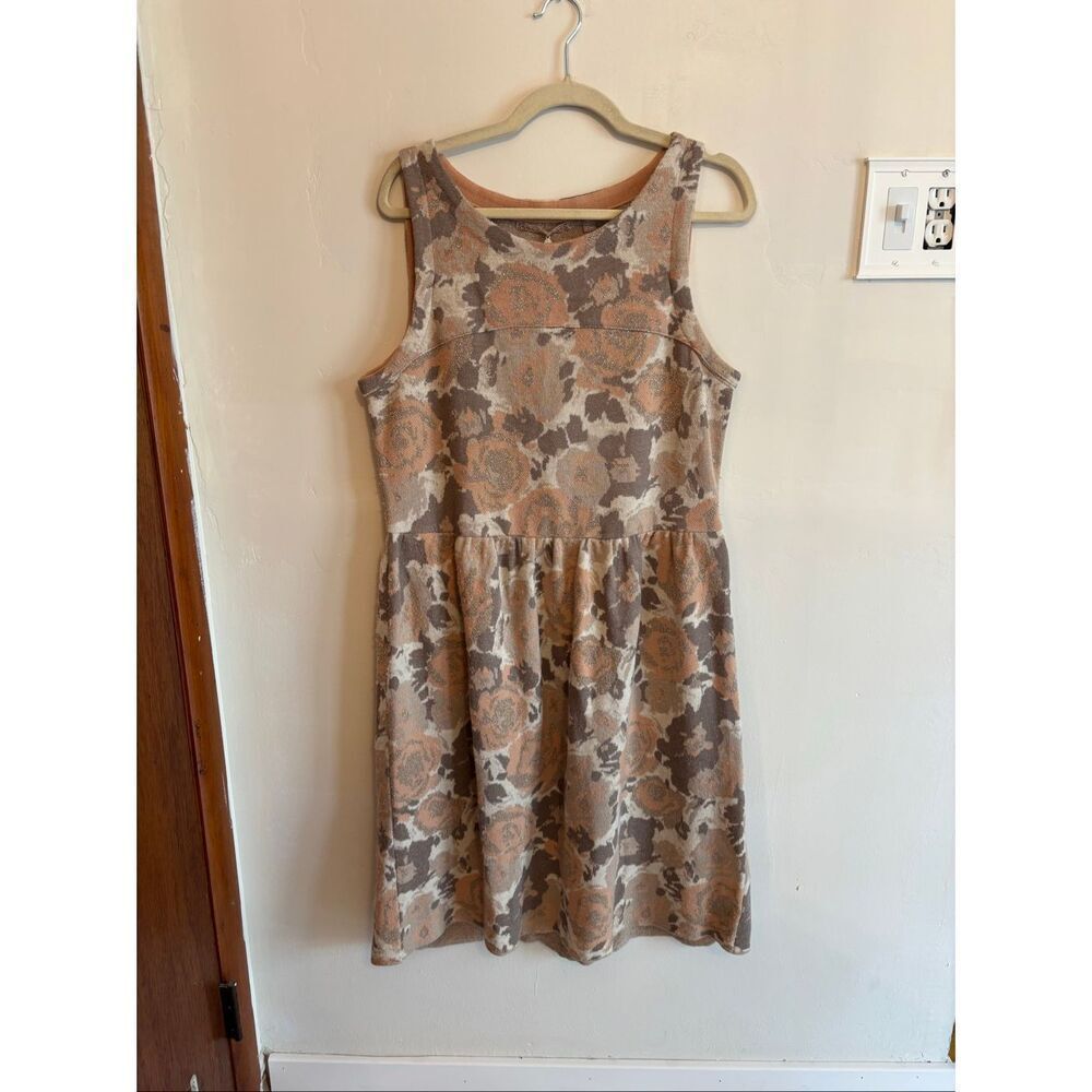 Anthropologie Knitted & Knotted Glinting Persica Sweater Dress XL Floral Fit & F - Picture 2 of 10